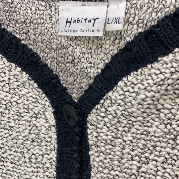 Habitat clothes to live in sweater cardigan black and white - Picture 3 of 7
